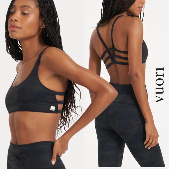 Vuori Other - Vuori NEW Yosemite Black Camo Full Coverage Sports Bra Removable Pads X-La…